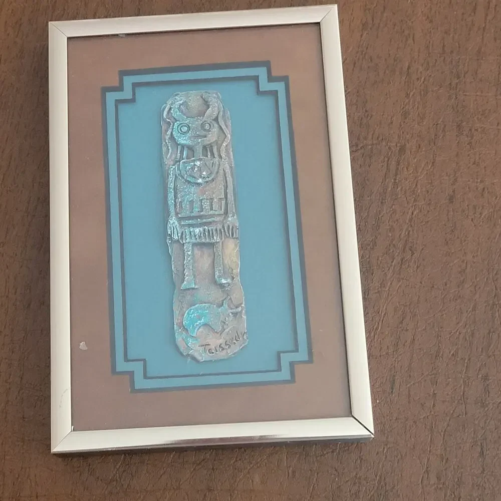 Framed Cleo Teissedre Designs Copper Totem Art Wall Decor Home Decor